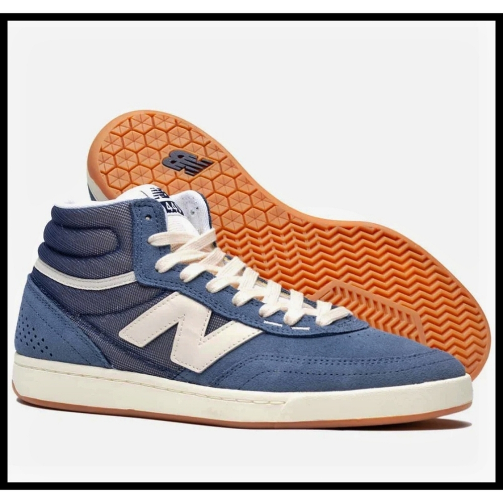 New Balance Numeric 440 Hi Lace Up Sneakers Ortholite Suede Mesh Blue 8.5 W 10 M